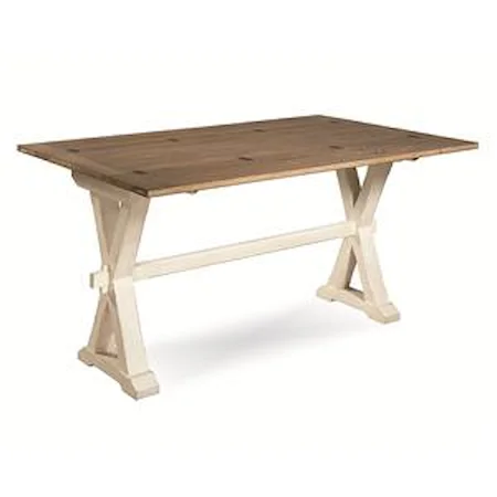 Drop Leaf Console Table with X-Shaped Pedestals